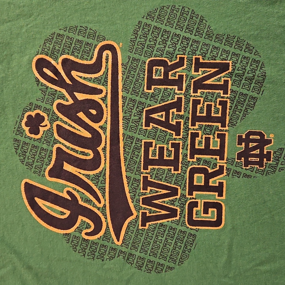 Under Armor Kelly green Notre Dame Fighting Irish graphic tee MED. - Picture 2 of 8